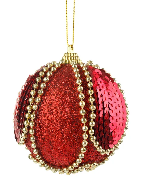 Beautiful red christmas ball — Stock Photo, Image