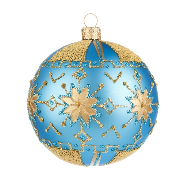 Прекрасний синій різдвяний м'яч — стокове фото