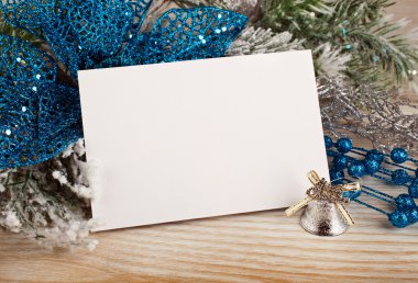 Noel dekorasyonu ile tebrik kartları