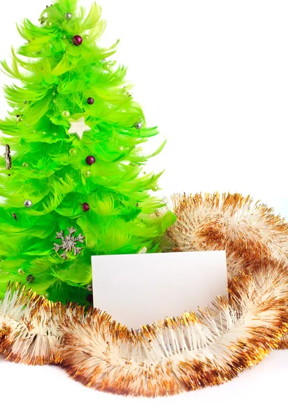 Árbol de Navidad con tarjetas de felicitación — Foto de Stock