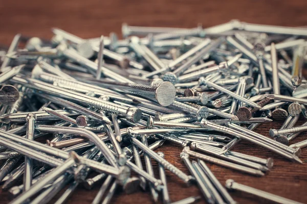 Iron nails background — Stock Photo, Image