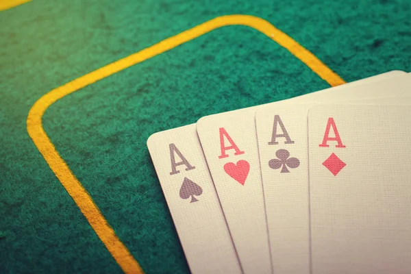 Poker four aces — Stock Photo, Image