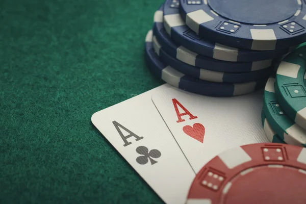 Poker iki Aslar — Stok fotoğraf