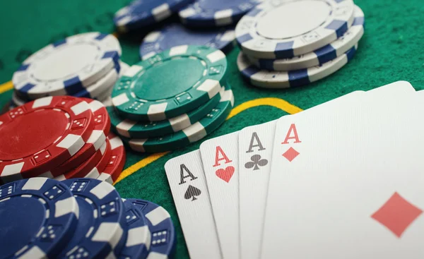 Poker cuatro ases —  Fotos de Stock