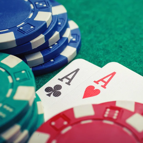 Poker iki Aslar — Stok fotoğraf