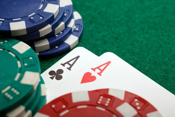 Poker iki Aslar — Stok fotoğraf