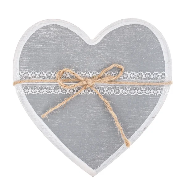 Vintage  heart decoration on white   background — Stock Photo, Image
