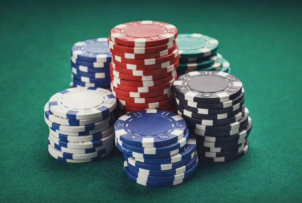 Żetony do pokera — Zdjęcie stockowe