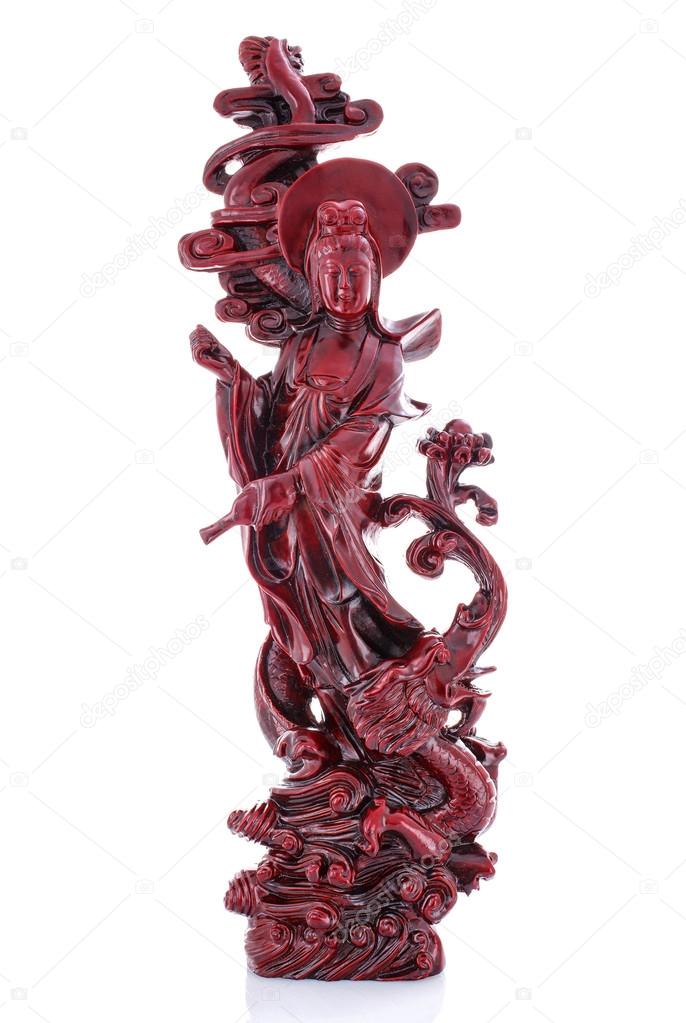 Chinese culture figurine on a white background