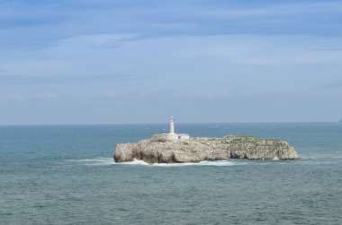 Santander sahil'ın deniz feneri.