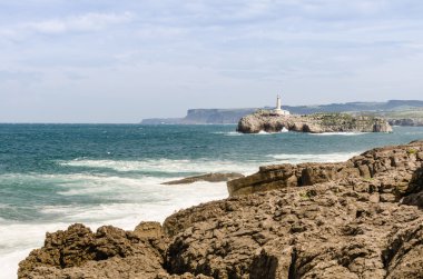 Santander sahil'ın deniz feneri.