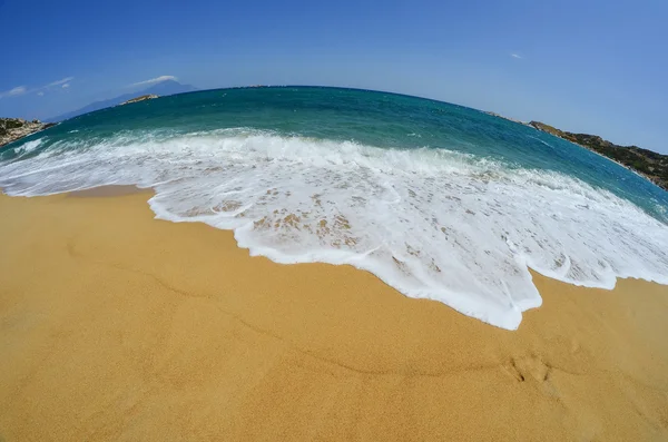 Fisheye zeegezicht, snady strand — Stockfoto
