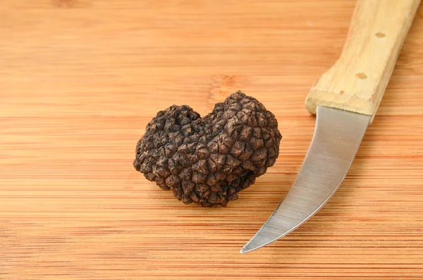 Truffle and knife — Stock Photo, Image