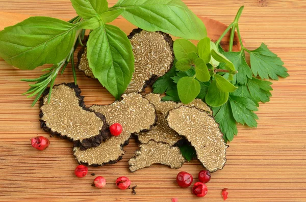 Trüffelscheiben — Stockfoto