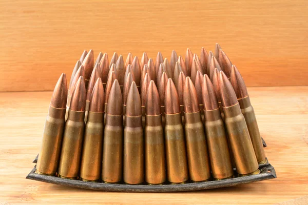 Clips  of 7.62x39 caliber ammunition — Stock Photo, Image