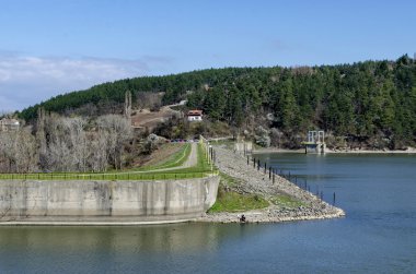 Pitoresk Baraj Baraj duvara doğru bak