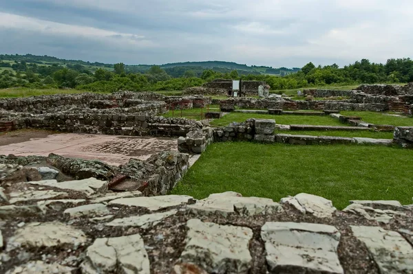 Vista Algunas Las Ruinas Preservadas Del Antiguo Complejo Romano Palacios — Foto de Stock