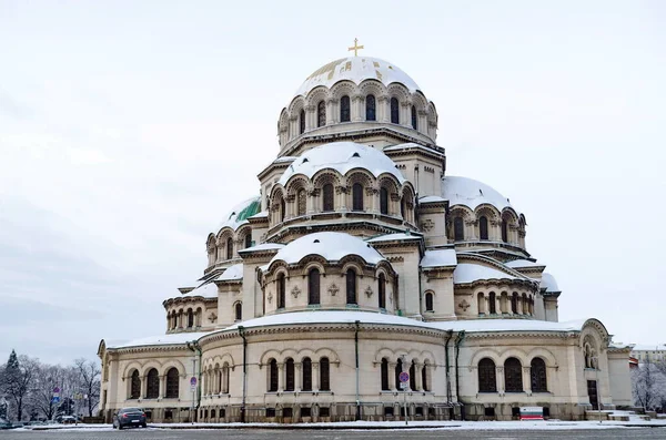 Софія Болгарія Січня 2021 Фрагмент Красивого Східного Православного Собору Святий — стокове фото