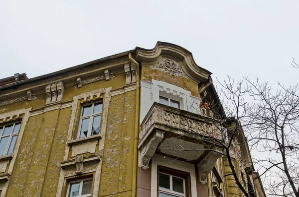 Σόφια Βουλγαρία Δεκεμβρίου 2014 Θραύσματα Παλαιών Όμορφων Κτιρίων Στο Κέντρο — Φωτογραφία Αρχείου