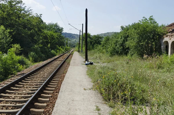 Demiryolu görünümü Kapat — Stok fotoğraf