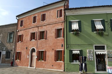 renkli ada burano, çevre Venedik, İtalya