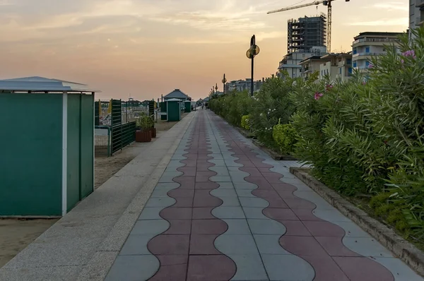 Bir Lido di Jesolo, Venedik Riviera beach gün batımında — Stok fotoğraf