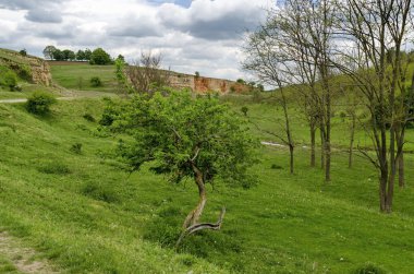 Alanında tortul kaya doğru genel görünümü
