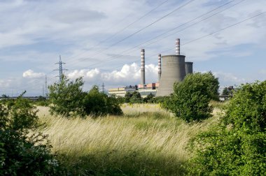 Termoelektrik enerji santrali Sofia Iztok görünümüne mesafe