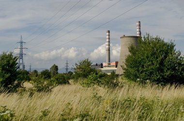 Termoelektrik enerji santrali Sofia Iztok görünümüne mesafe