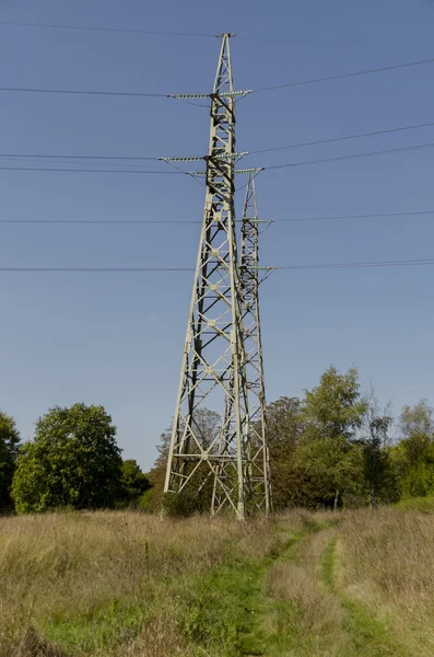 Elkraft kraftledningen, Razgrad Stockbild