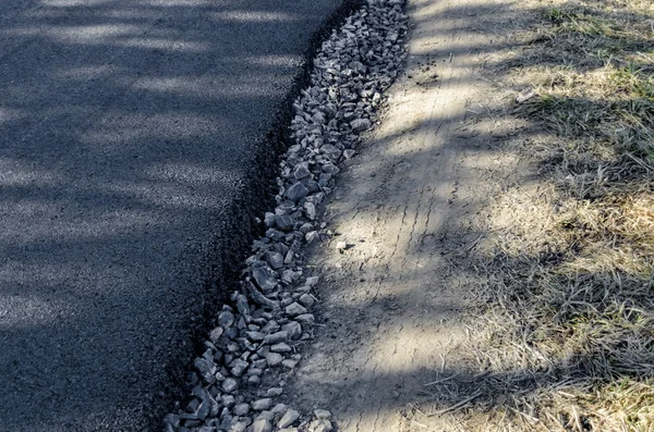 Repaired asphalt road in the Plana mountain — Stock Photo, Image