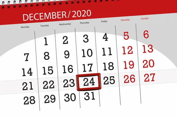 Προγραμματιστής Ημερολογίου Για Τον Μήνα Δεκέμβριο 2020 Ημέρα Λήξης Προθεσμίας — Φωτογραφία Αρχείου