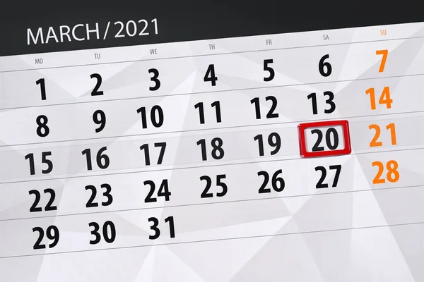 월말의 기획자 2021 — 스톡 사진