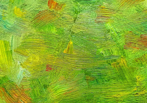 Grön Färg Pensel Stroke Duk — Stockfoto