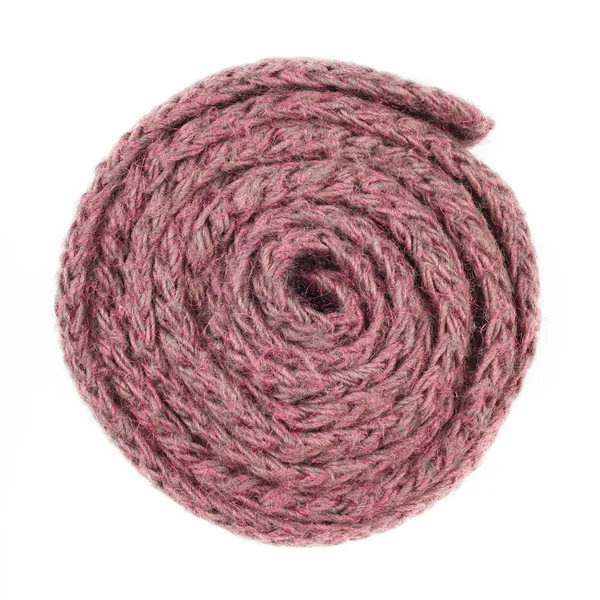 Lenço de lã lilás isolado sobre fundo branco . — Fotografia de Stock