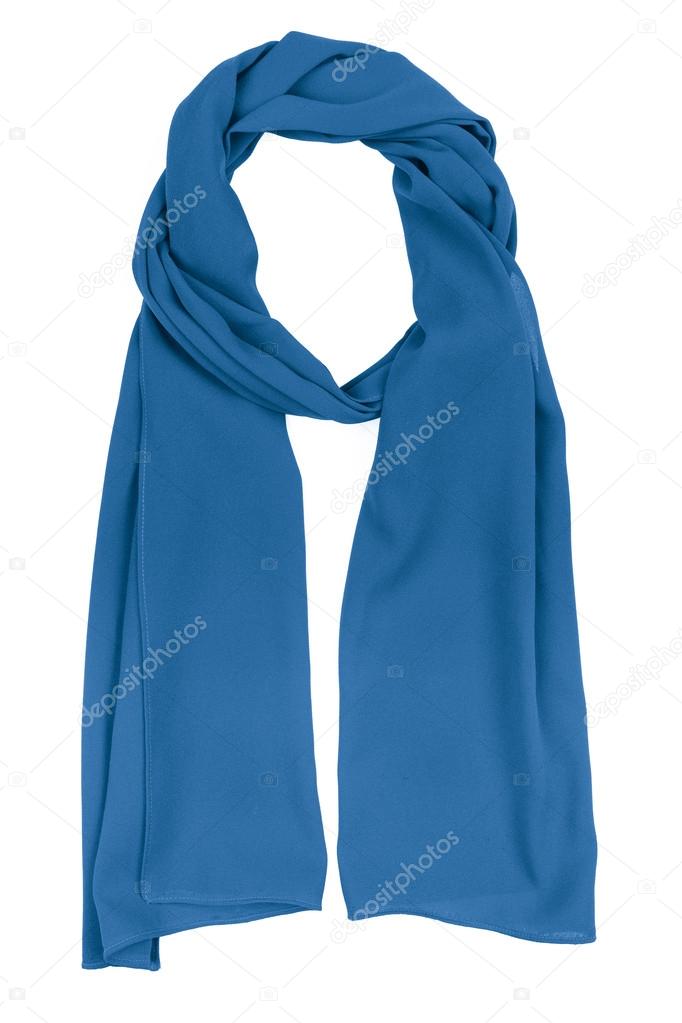 blue silk scarf 