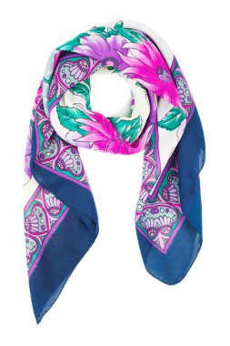 İpek eşarp izole üzerinde beyaz arka plan