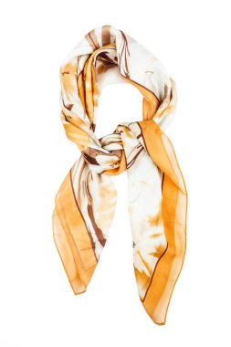 Beyaz arka plan üzerinde izole yün atkı.