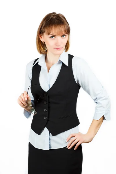 Teacher. Portrait of girl with a book — Stock Photo, Image