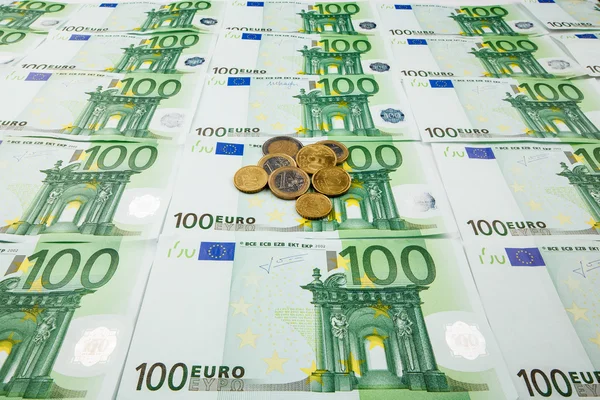 Paper money euro. background of banknotes — Stock Photo, Image