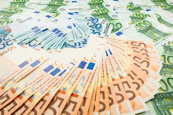 Paper money euro. background of banknotes — Stock Photo, Image