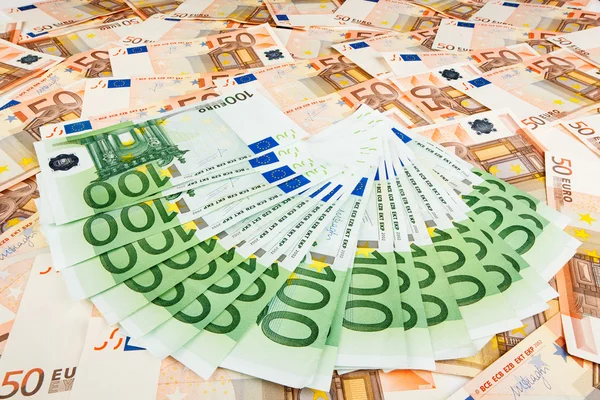 Paper money euro. background of banknotes — Stock Photo, Image