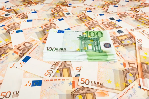 Paper money euro. background of banknotes — Stock Photo, Image