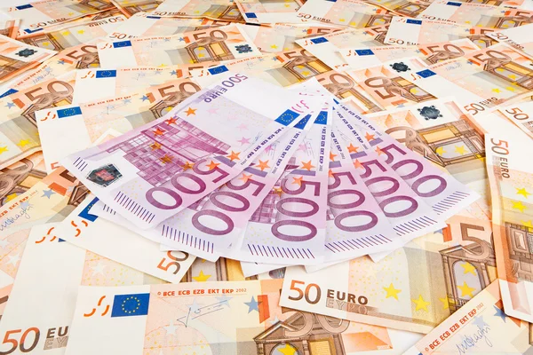 Paper money euro. background of banknotes — Stock Photo, Image