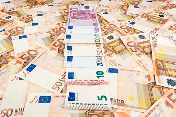 Paper money euro. background of banknotes — Stock Photo, Image