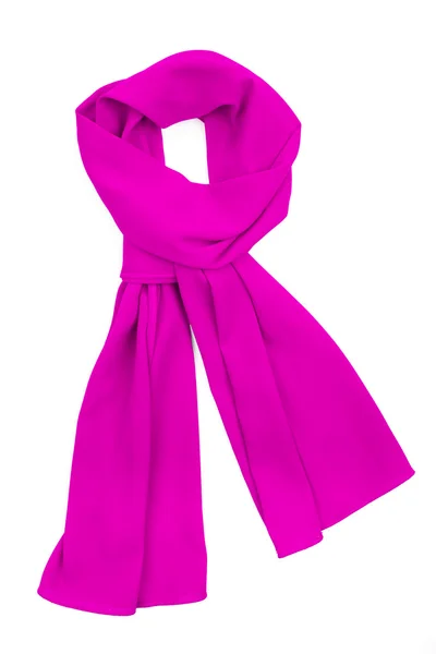 Bufanda de seda. Bufanda de seda lila aislada sobre fondo blanco —  Fotos de Stock