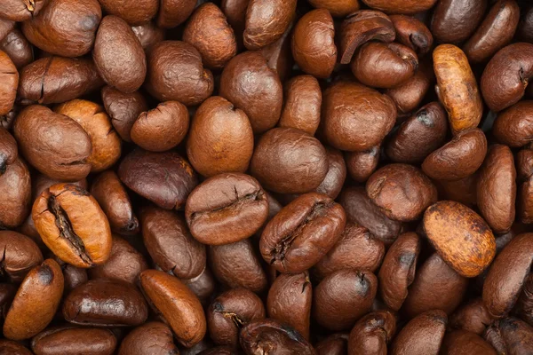 Bakgrund från kaffebönor — Stockfoto