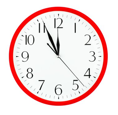 Saat beyaz arkaplanda izole edildi