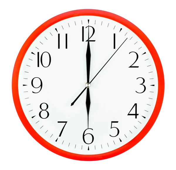 Uhr isoliert auf weißem Hintergrund — Stockfoto