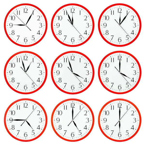 Clock isolated on white background — Stock Photo, Image